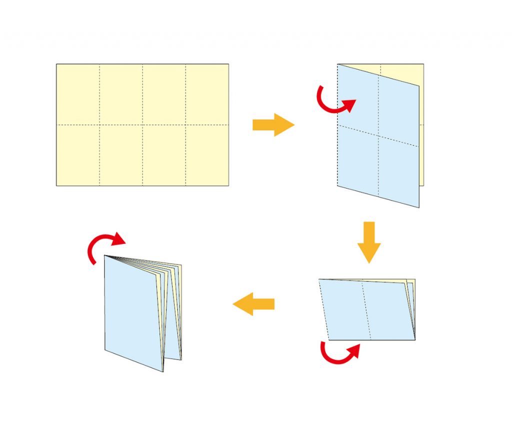 クロス16ページ折り