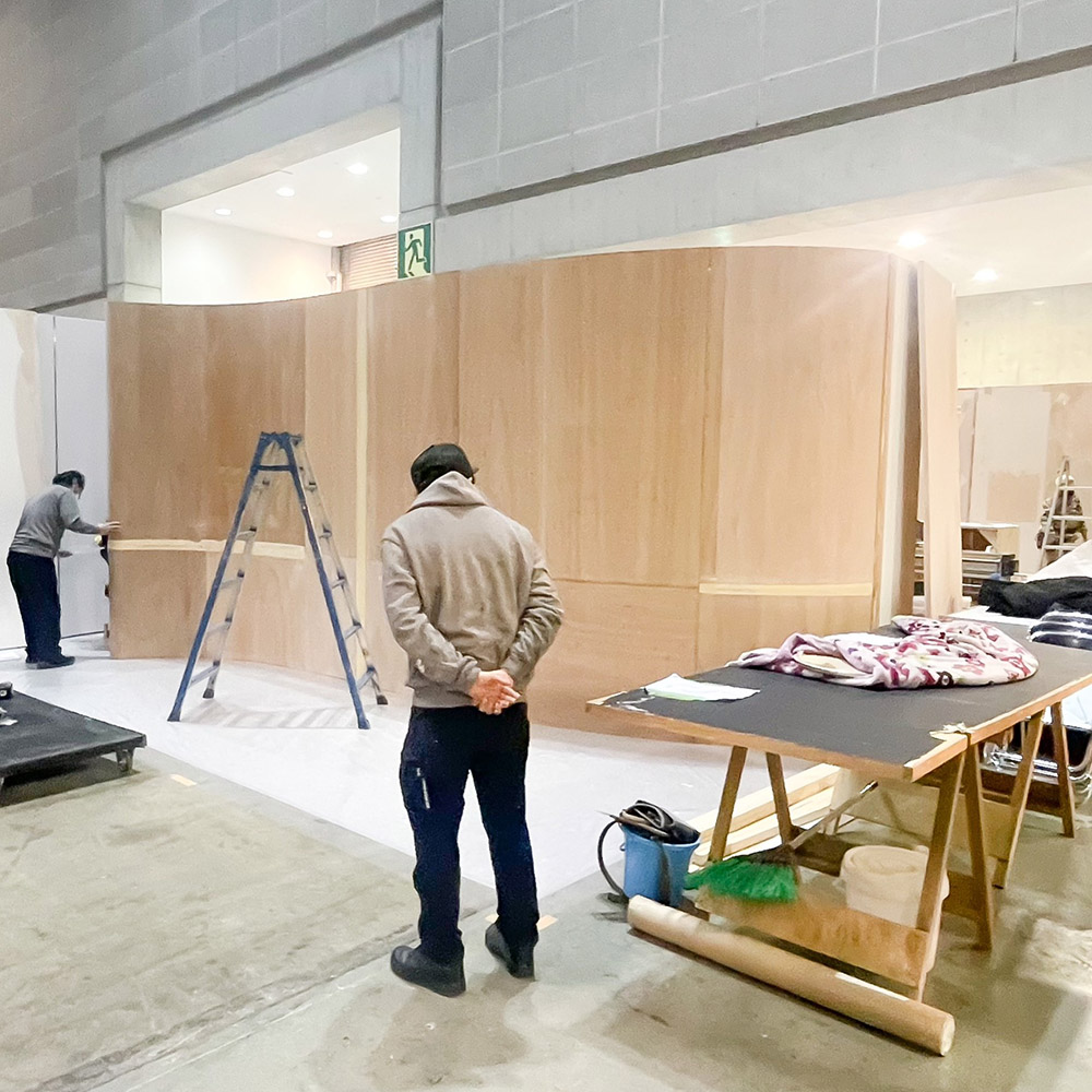 ハナブサの木工ブース施工