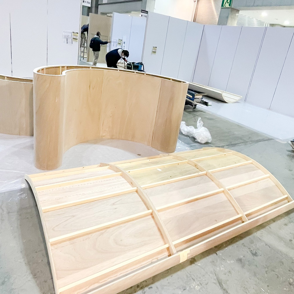 ハナブサの木工ブース施工